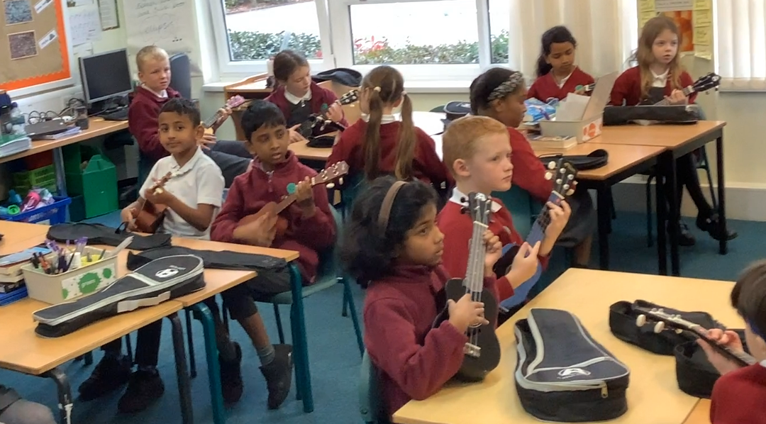 The children are showing great skill in our ukulele sesiions.