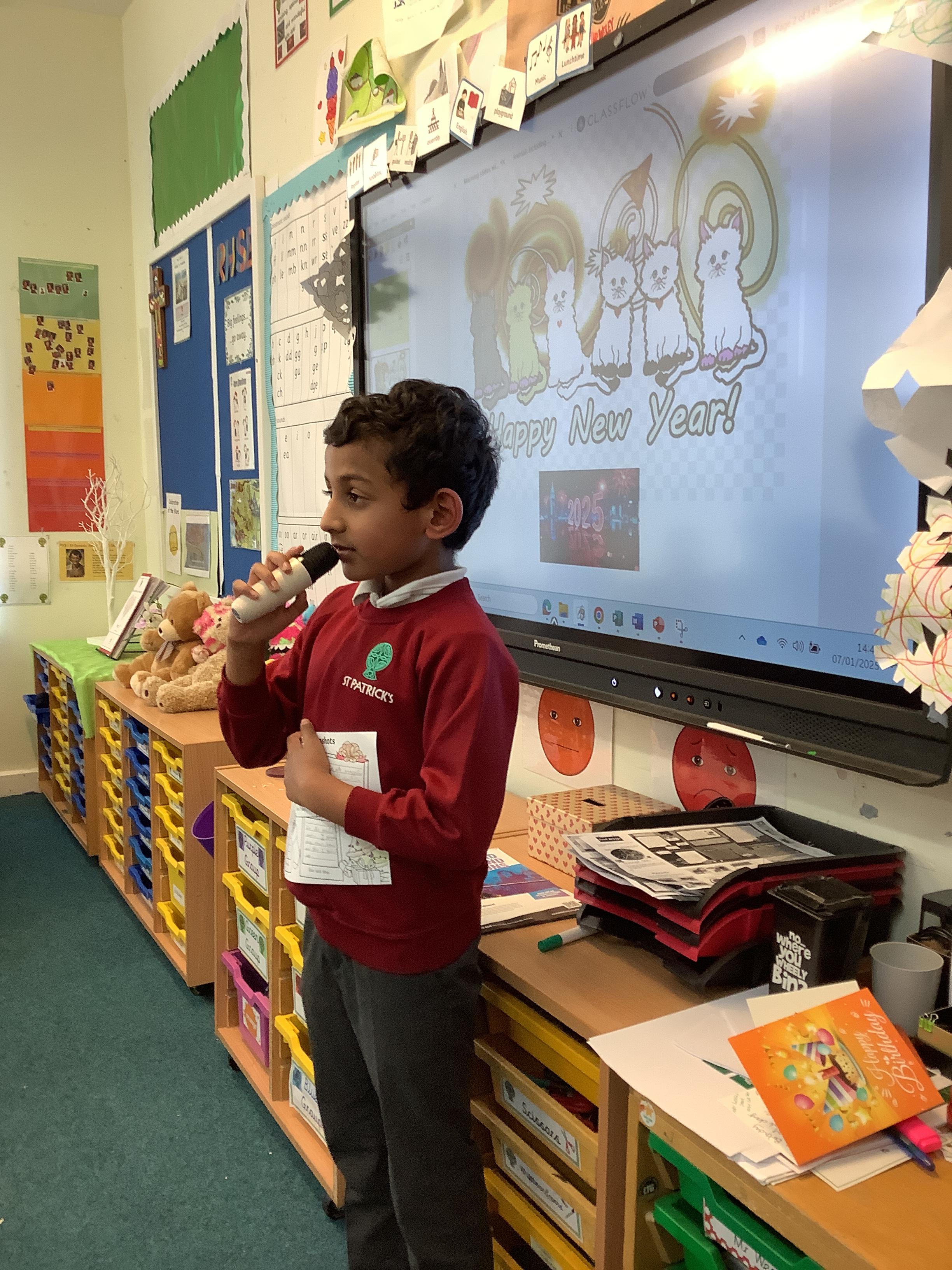 We all planned and delivered a mini-presentation about our festive exploits.